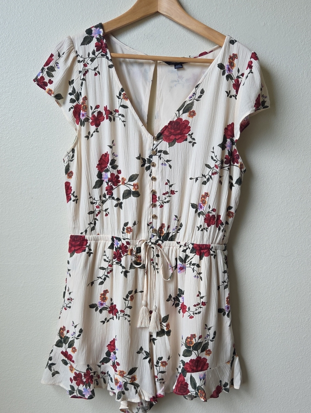 American Eagle Outfitters Floral Romper Large